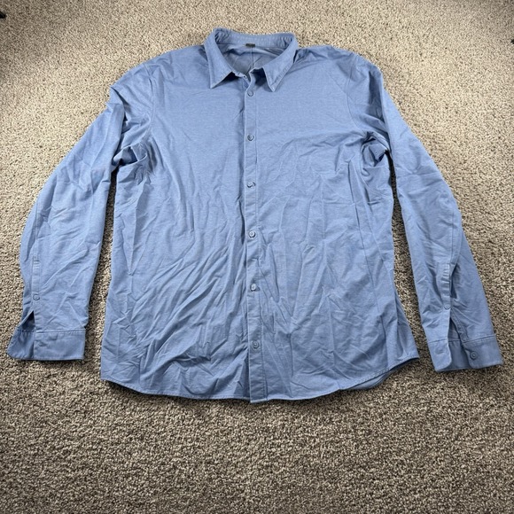 Lemon Other - Lululemon Shirt Mens XL Blue Long Sleeve Button Down Outdoor Comfort Casual